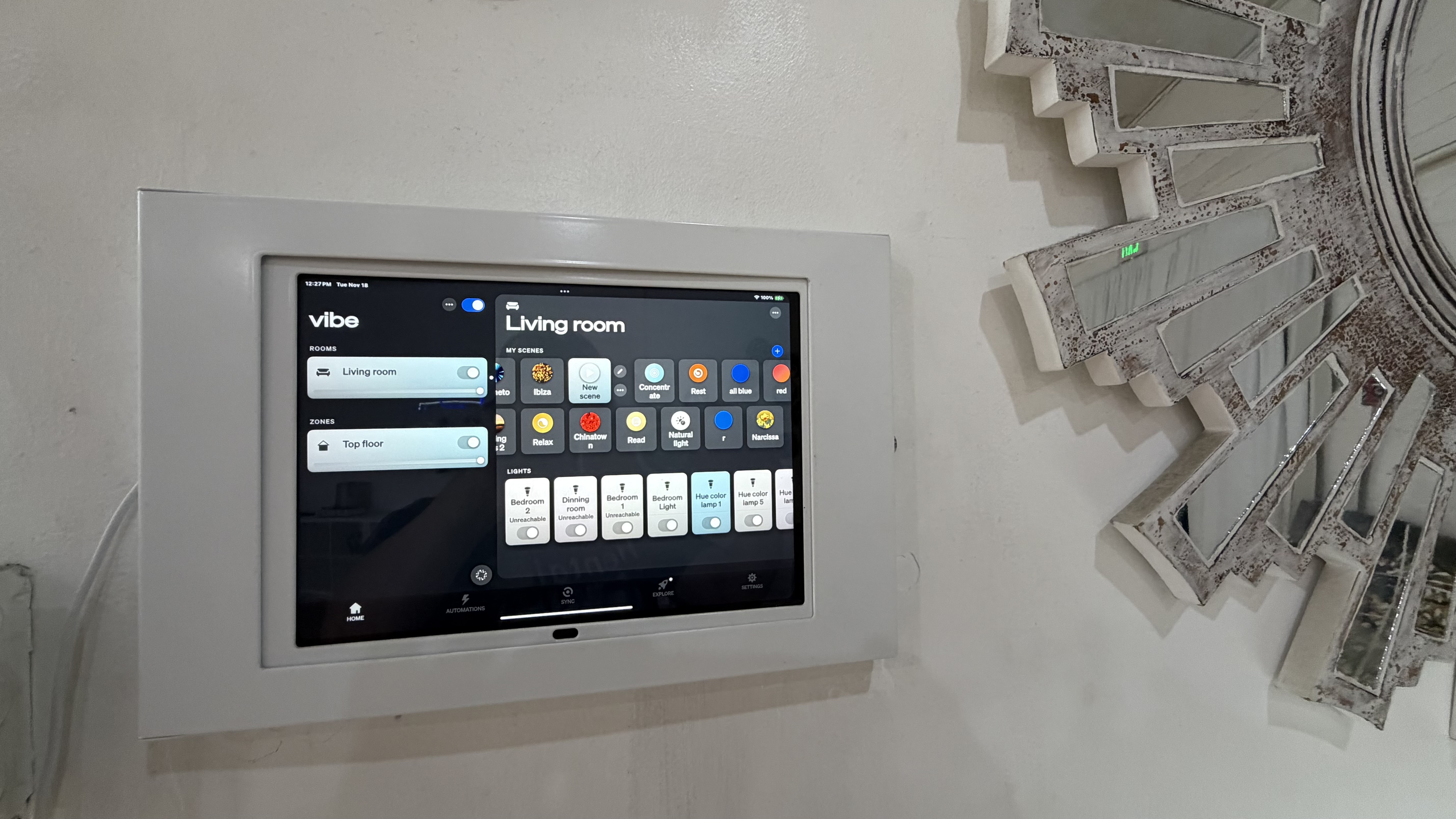 iPad lighting controls