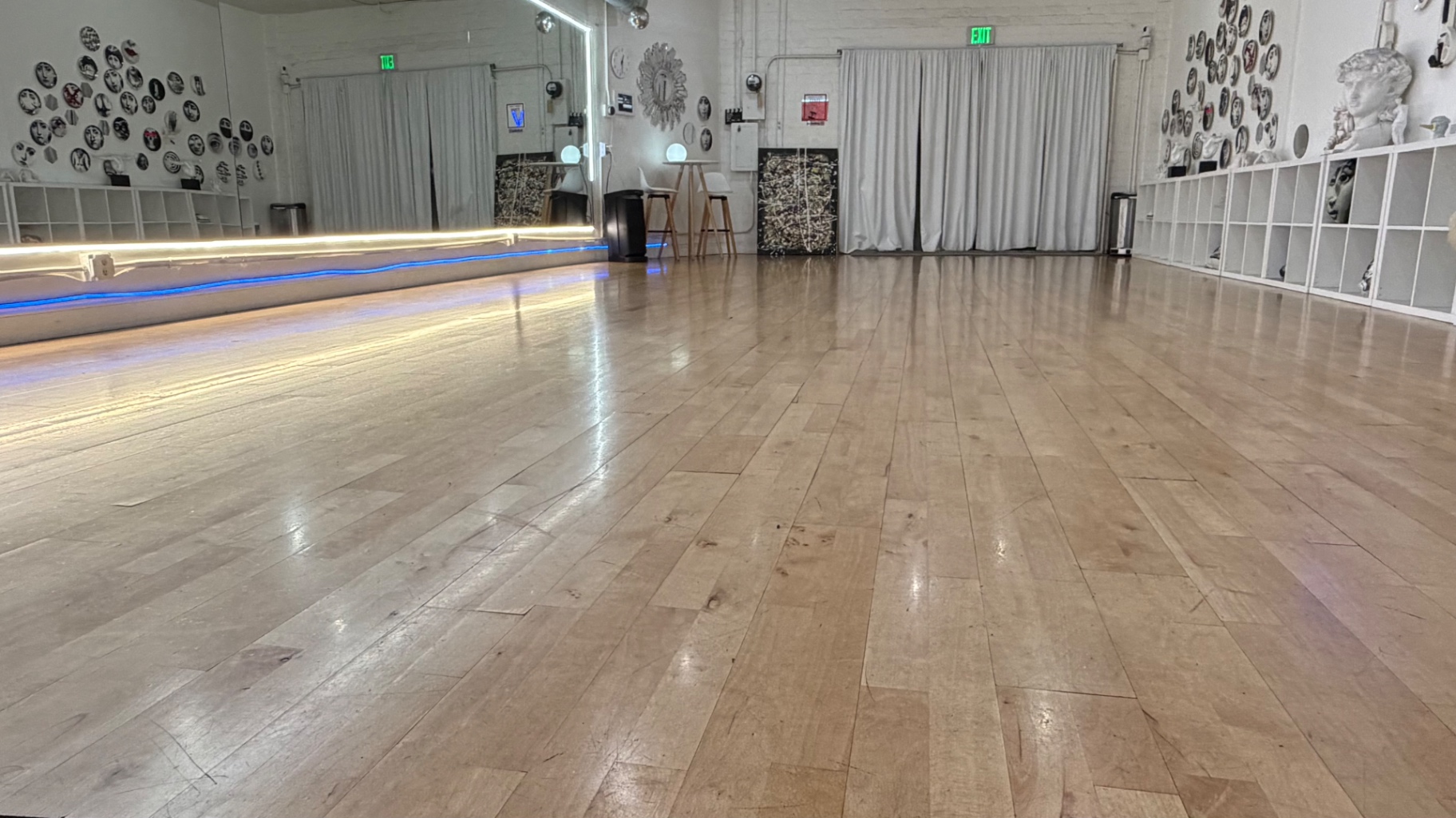 The studio floor